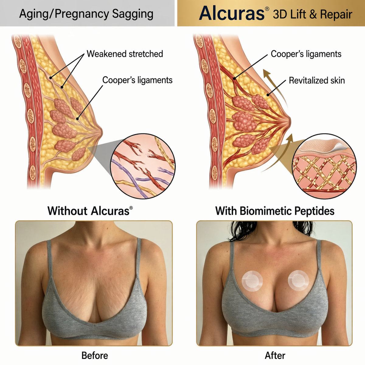 Alcuras Targeted Breast Enhancement Advanced Nano Microneedle Patch
