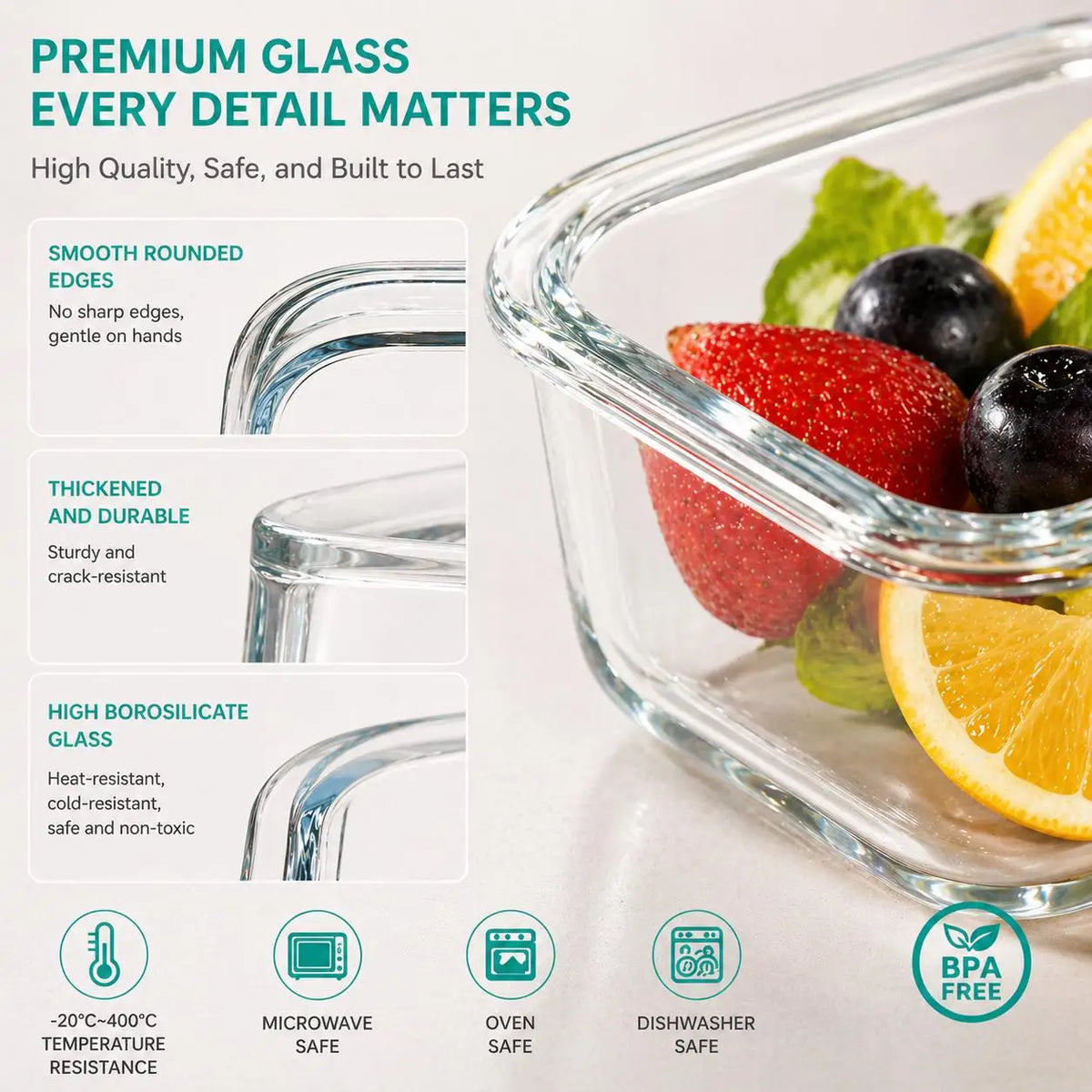 12Pcs Premium Glass Food Storage Containers Set Airtight Meal Prep Lunch Box with Silicone Lids Leak Proof BPA Free Stackable Kitchen Organizer Bowls Microwave Oven Freezer Dishwasher Safe Jars