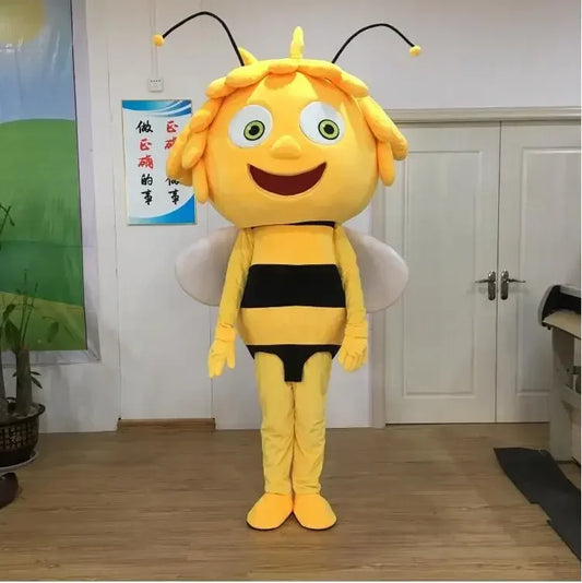 Maya Bee Mascot Costume Adult Cartoon Character Outfit Suit World Exposition Department Store