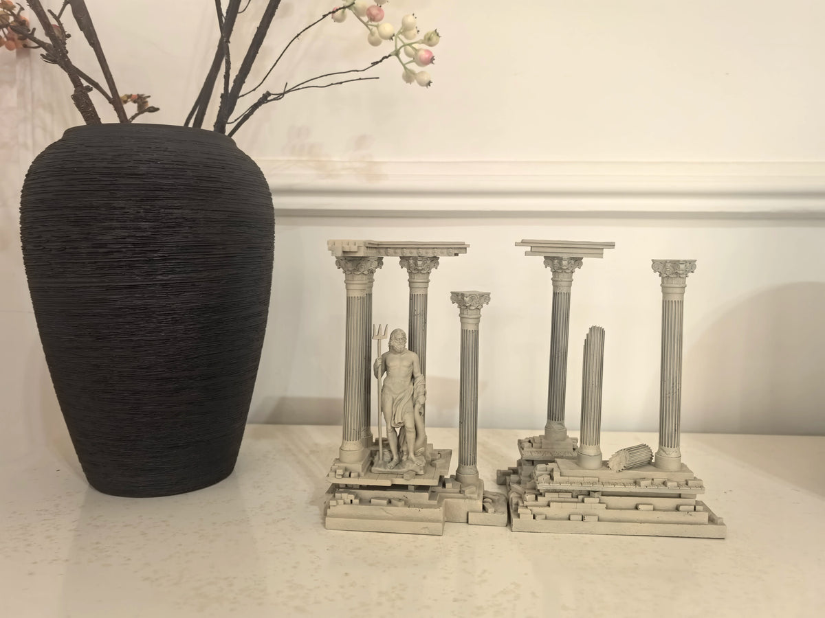 (185mm high) Resin figurine of retro Roman architecture, fish tank water landscape decoration LTCP-407