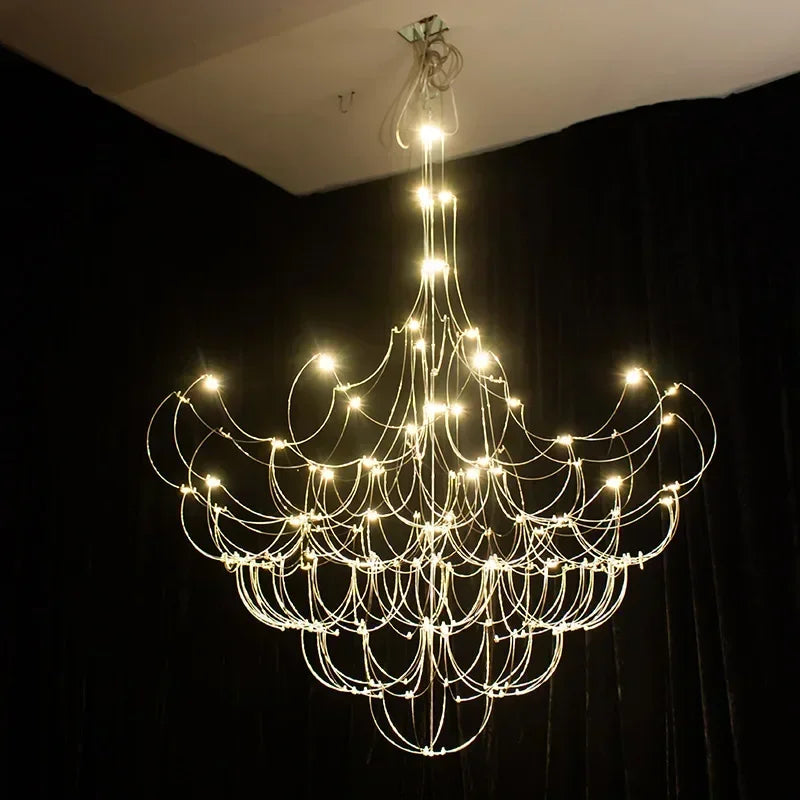 Duplex building hall villa chandelier, designer new product lobby shop clothing store exhibition hall sales department LED lamps