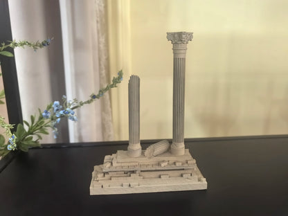 (185mm high) Resin figurine of retro Roman architecture, fish tank water landscape decoration LTCP-407