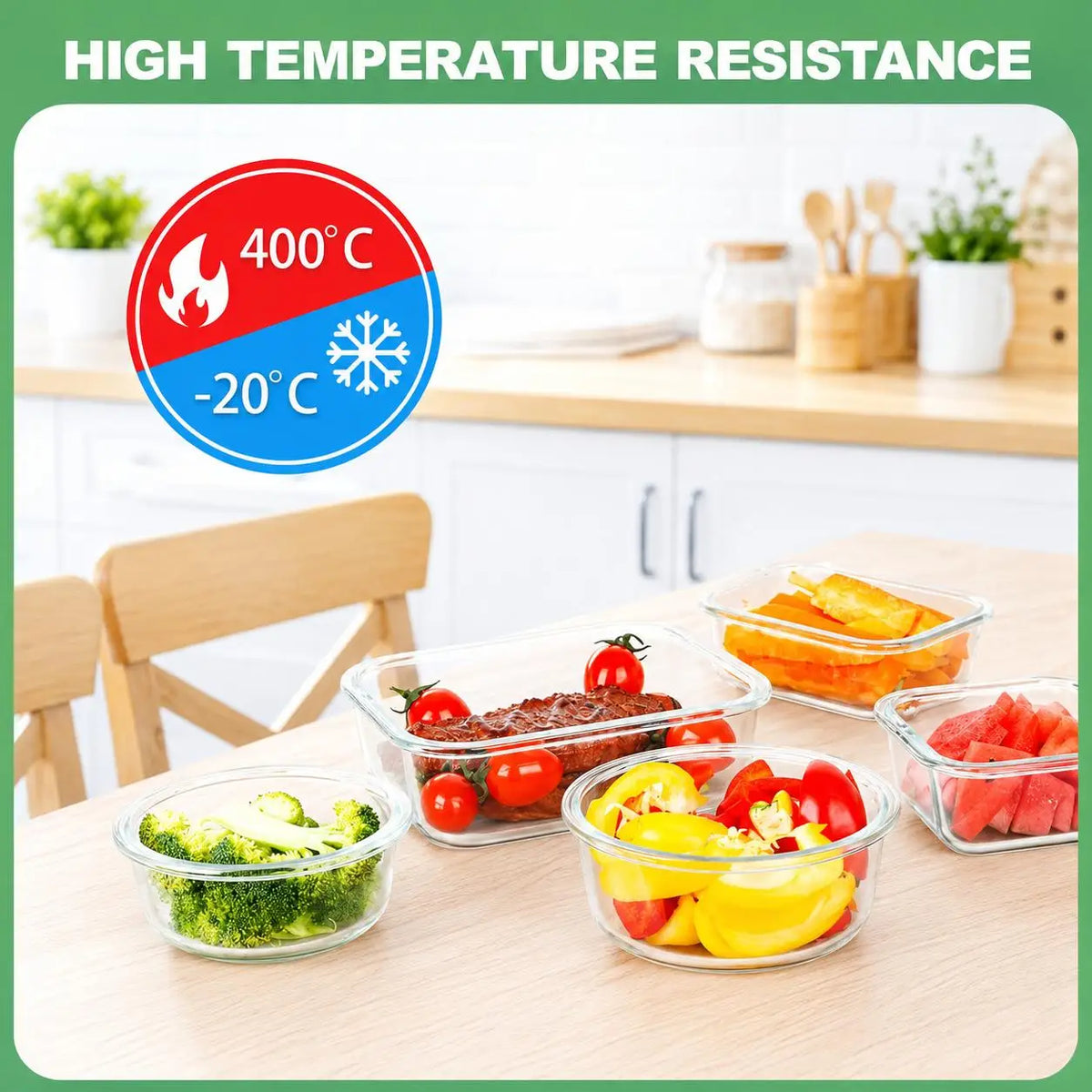 12Pcs Premium Glass Food Storage Containers Set Airtight Meal Prep Lunch Box with Silicone Lids Leak Proof BPA Free Stackable Kitchen Organizer Bowls Microwave Oven Freezer Dishwasher Safe Jars