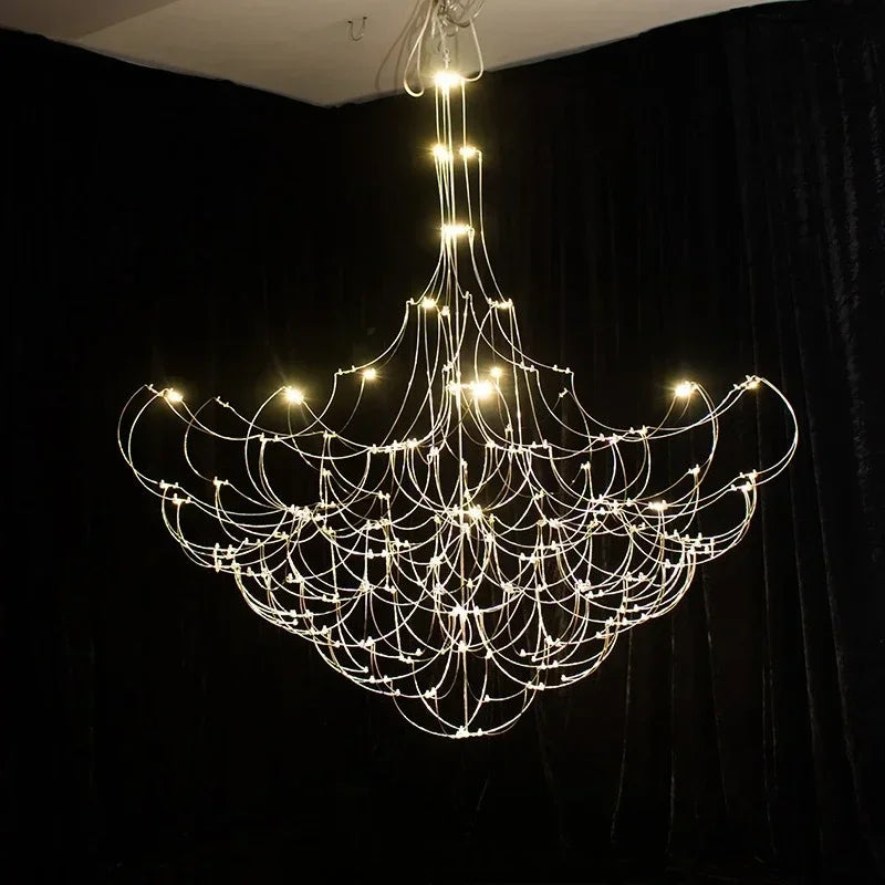 Duplex building hall villa chandelier, designer new product lobby shop clothing store exhibition hall sales department LED lamps