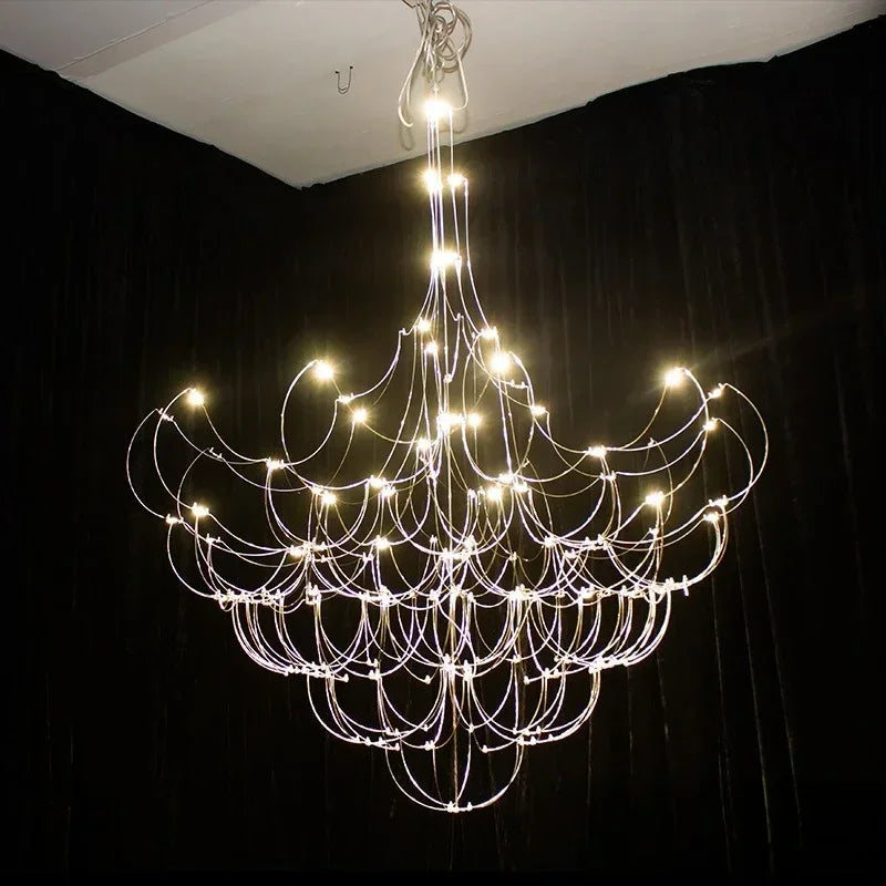 Duplex building hall villa chandelier, designer new product lobby shop clothing store exhibition hall sales department LED lamps