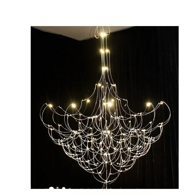 Duplex building hall villa chandelier, designer new product lobby shop clothing store exhibition hall sales department LED lamps