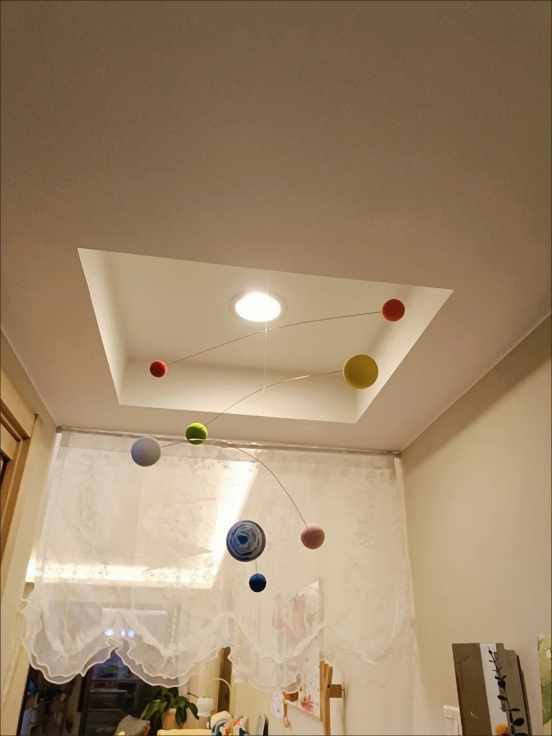 Finished Product with Contrasting Color Design, Modern Minimalist Style, Dynamic Balance Pendant, DIY Material Kit, Aerial Decoration for Clothing Store
