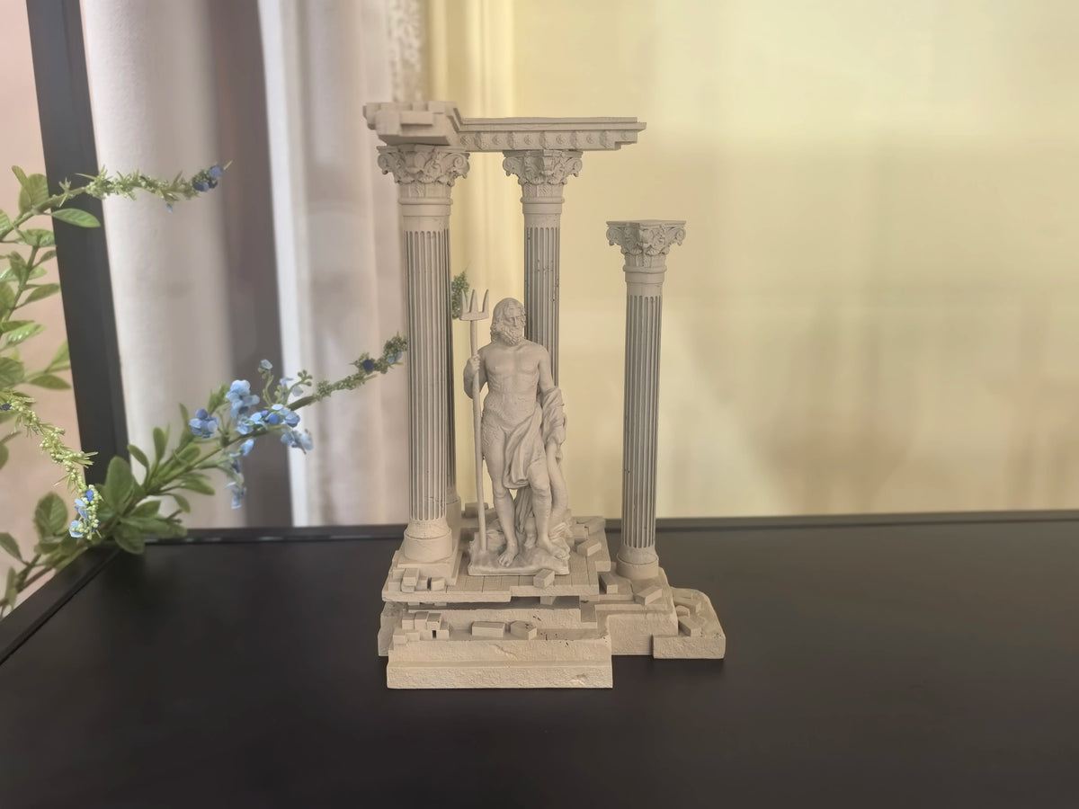 (185mm high) Resin figurine of retro Roman architecture, fish tank water landscape decoration LTCP-407