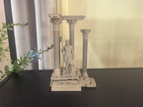(185mm high) Resin figurine of retro Roman architecture, fish tank water landscape decoration LTCP-407