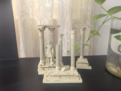 (185mm high) Resin figurine of retro Roman architecture, fish tank water landscape decoration LTCP-407