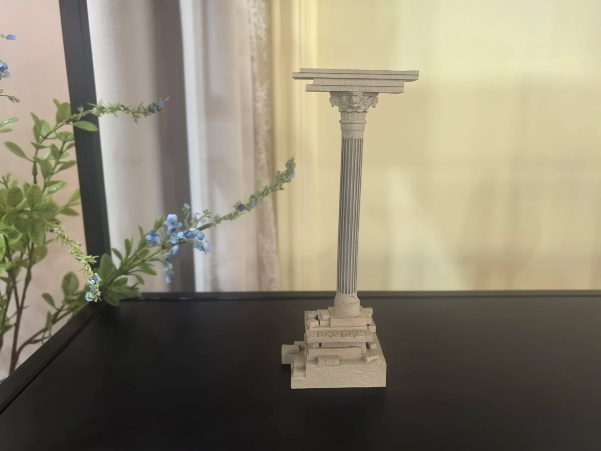 (185mm high) Resin figurine of retro Roman architecture, fish tank water landscape decoration LTCP-407